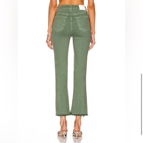 Johnathan Simkhai River High Rise Straight Jeans in Jade. Size 25 - Picture 4 of 8